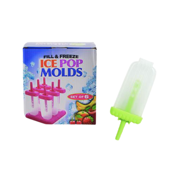 Fill &amp; Freeze Homeware- Ice Pop Moulds Large 6 Piece x1