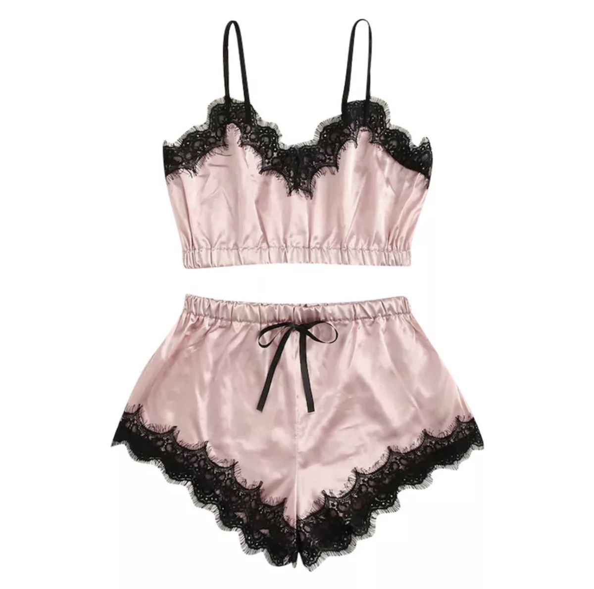 OMG Silky Soft Sexy Pajama Set Lingerie - Pink & Black | Buy Online in  South Africa | takealot.com