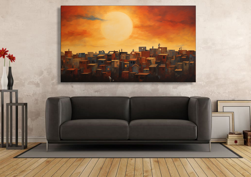 Canvas Wall Art - Dusk Embrace Abstract - IM1036
