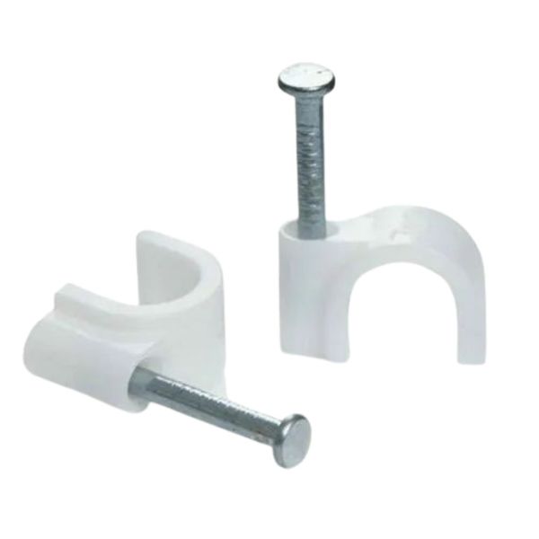 Shind 12mm White Cable Clips For Wire Organization - Pack Of 261