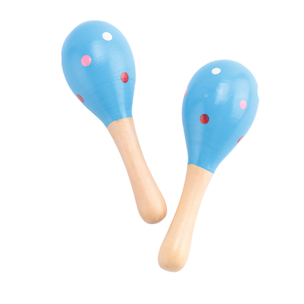 12 Pieces Maracas For Maraca Party Favours Wooden,Random Colors