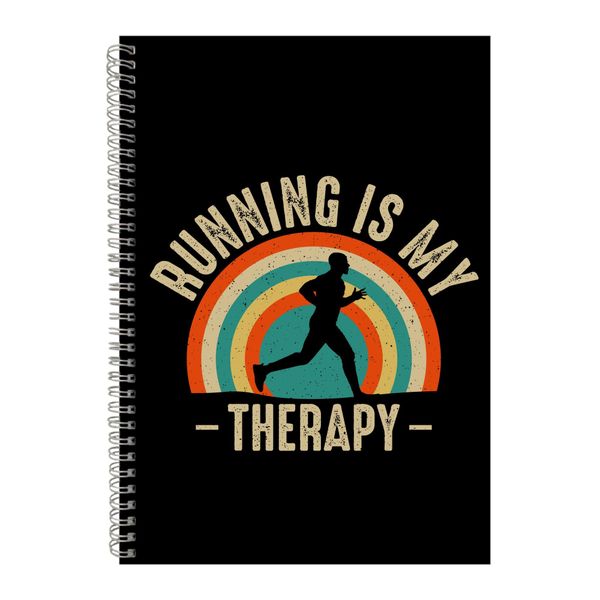 Help A4 Notebook Spiral and Lined Running Graphic Saying Notepad Present178