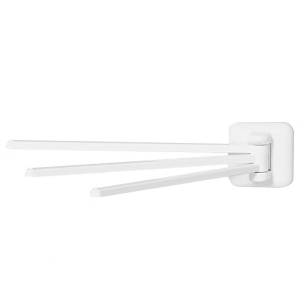 Wall-Mounted Triple Swing-Out Towel Bar, Rotating 180 Towel Rack with 3 Ar