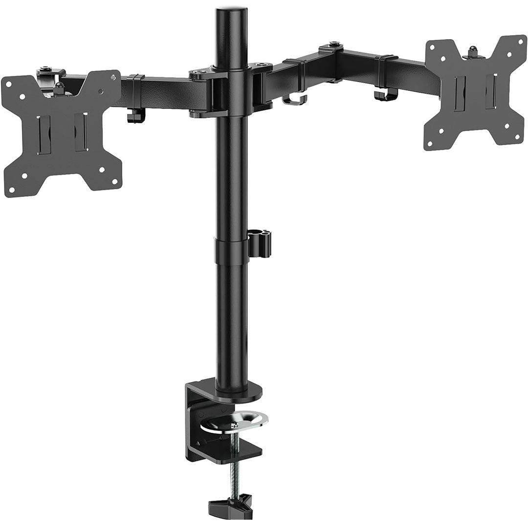 Dual Monitor Desk Mount Fully Adjustable Monitor Arm Stand Up to 27inch ...