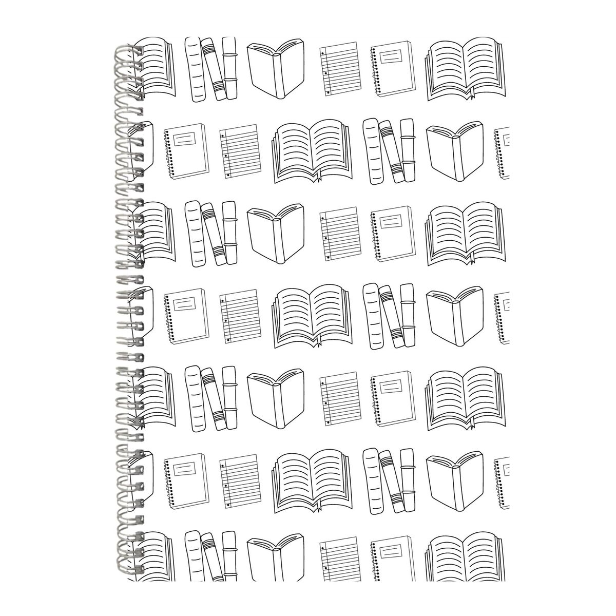 Books A4 Notebook Spiral and Lined Back To School Graphic Notepad