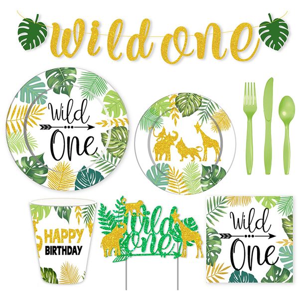 iKids 16 Guests Birthday Party Tableware - Wild One