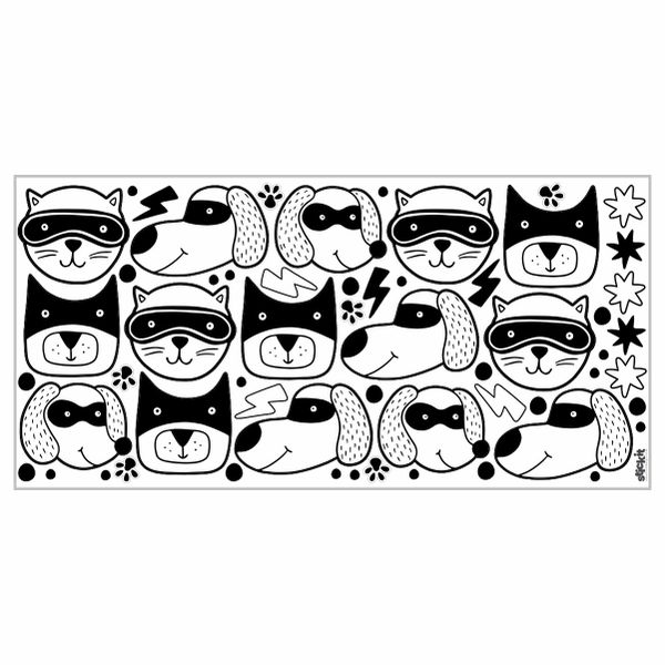 Superhero Animals Wall Stickers