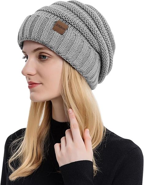 Womens Winter Hat Slouchy Beanies for Women Cable Knit Winter Beanie Hats