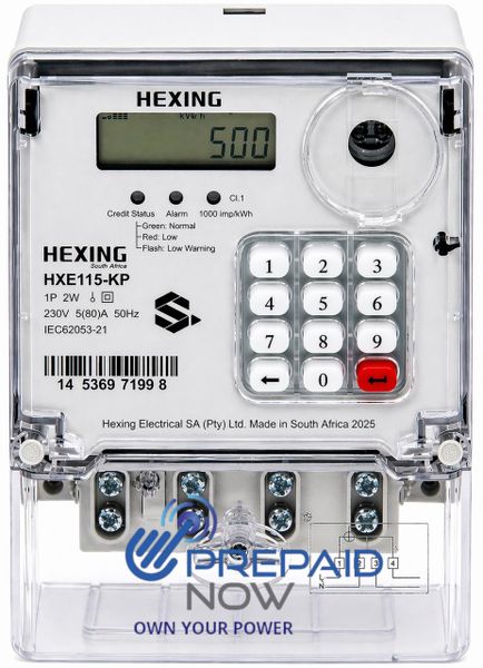 Prepaid Now - HXE115-KP Single Phase Prepaid Electricity Meter