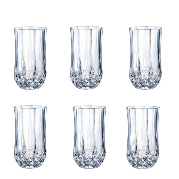 Set Of 6 Transparent Longchamp Tumbler Glasses 8711-1