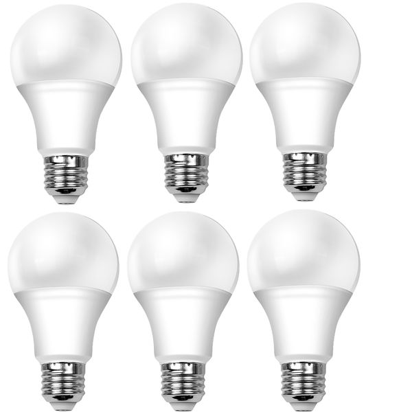 (Pack of 6)10W LED Light Bulb, E27 Base.6500K Daylight. Daily essentials.