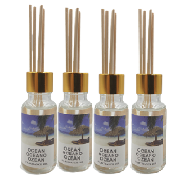 Set of 4 Aroma Fragrance Reed Diffuser - Ocean