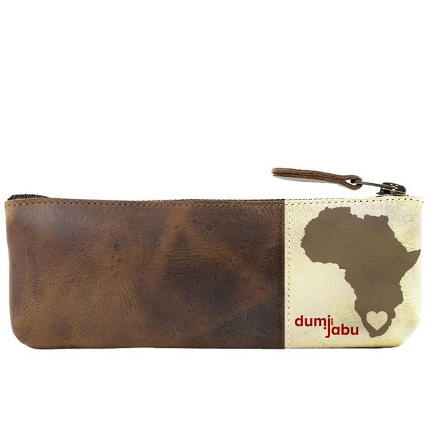 Genuine Leather Ndebele Inspired Pencil Bag | Africa Love