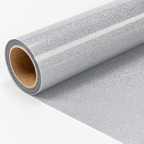 Interior High Gloss Light Grey Shimmer Glitter Vinyl