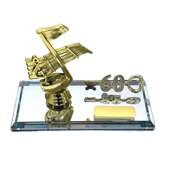 60th Key Music Note Gold with Engraving Plate