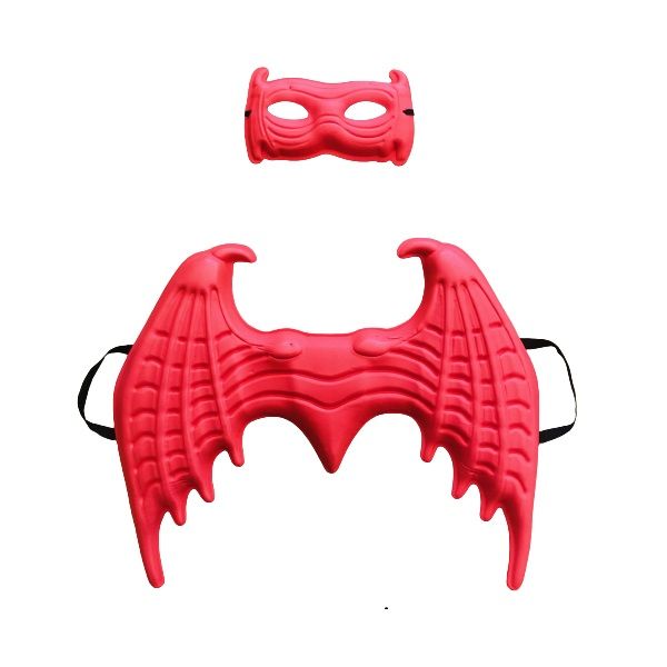 Dragon Dress Up Set for Kids - Wings &amp; Mask - Red