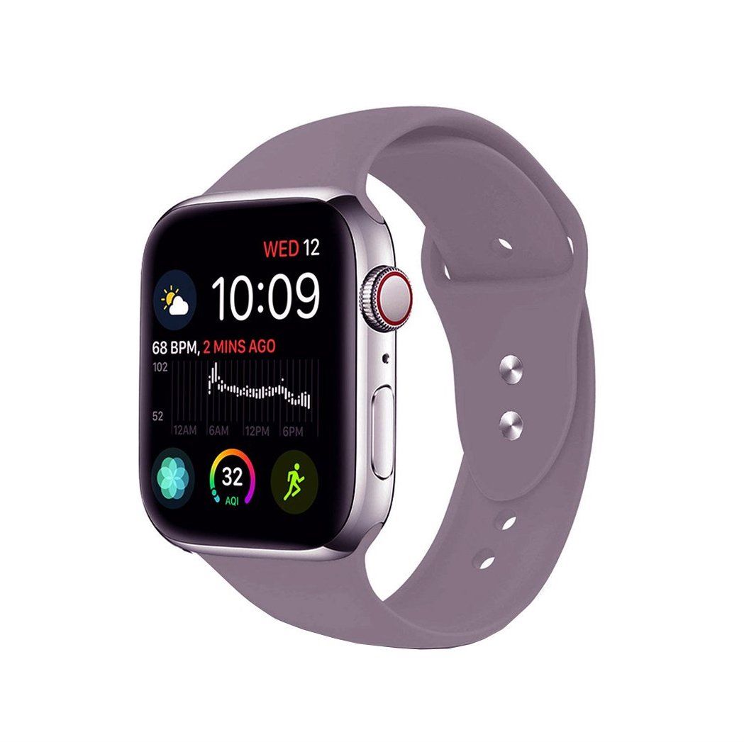 TechByte Silicone Strap for Apple Watch - Lavender Grey - 38/40/41mm ...