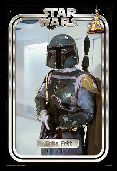 Star Wars - Boba Fett Poster with Black Frame