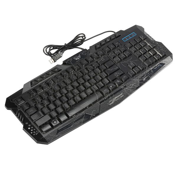 HXSJ A878 Cracked Backlit Wired Keyboard