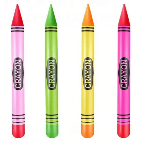ColorCraze Classroom School Event Decor Giant Inflatable Crayon Balloon Set