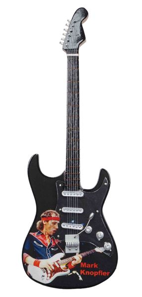 Ornamental Mini Wooden Guitar - Mark Knopfler 7cm x 24cm