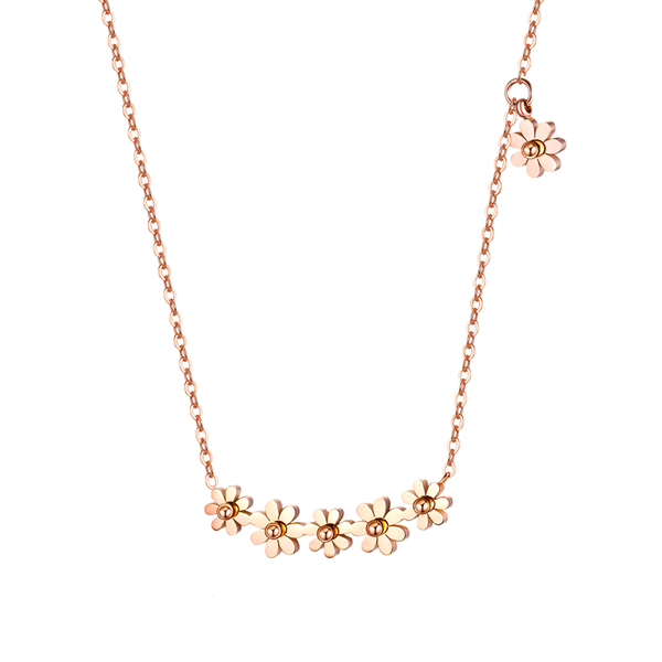 5 Solid Pendant Daisy Chain Female Necklace