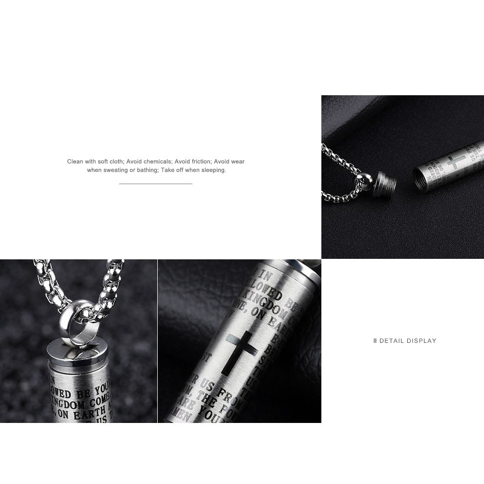 Silver Our Father Bullet Necklace (NL-GX1137-S) Shop Get