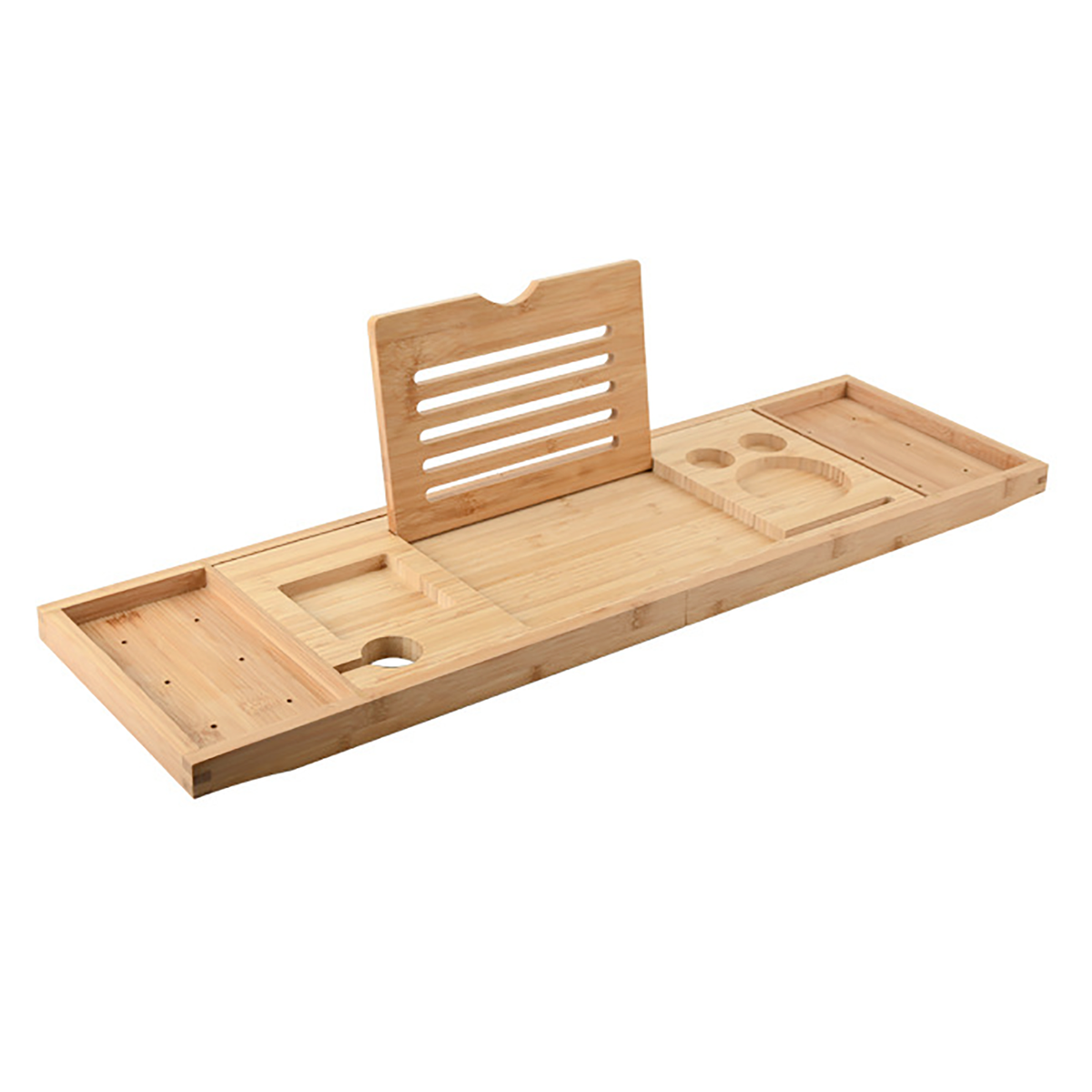 Wood Shower Bathtub Caddy Tray Expandable Non Slip Waterproof Insect Toilet