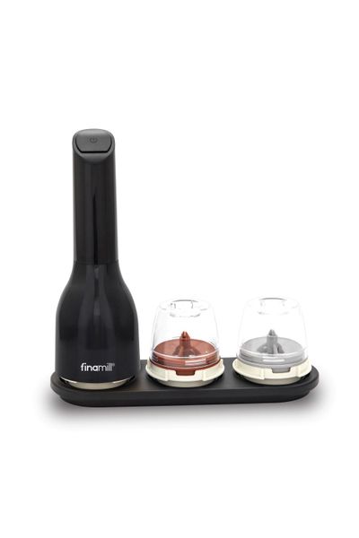 FinaMill Battery Operated Spice Grinder with two Pro Plus Pods - Black