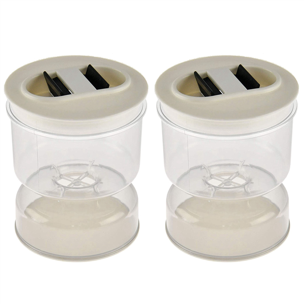 2X Dry And Wet Dispenser Pickles And Olives Hourglass Jar Container