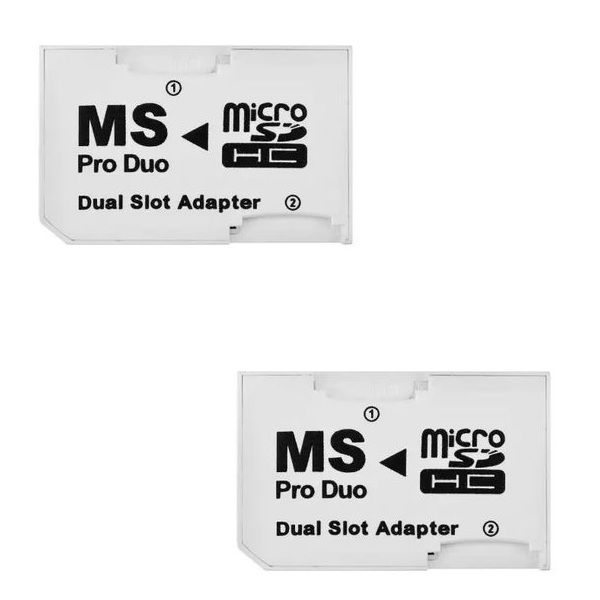Micro SD to Pro Duo Converter - Pro Duo Micro SD Dual Slot - 2 Pack
