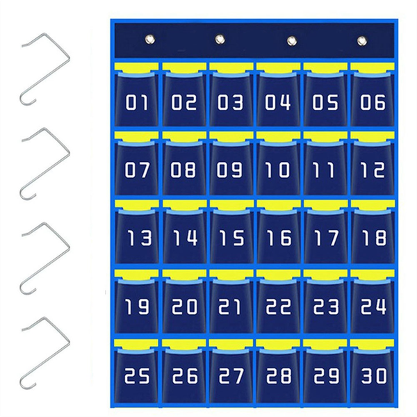 Cell Phone Hanging Organizer For Classroom Phone Holders (30 Pockets)