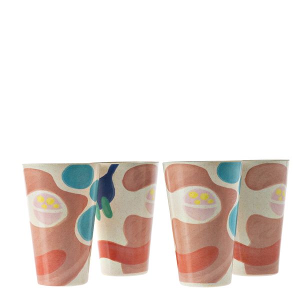 George &amp; Mason - Kyra Bamboo Fibre Tumbler 4pk Abstract