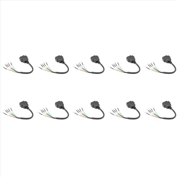 10X 16 Pin Obd Obd2 Female K Line Can Line Jumper Tester Connector