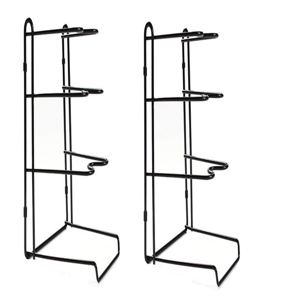 Multifunctional Storage Rack - Black (Set of 2)