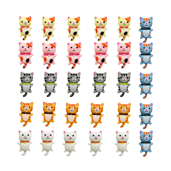 Cute Cat Resin Push Pin Decorative Thumb Tacks For Photo Wall-30 Pieces