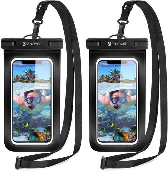 2 pack - Syncwire Universal Waterproof Phone Pouch Case Dry Protector Bags