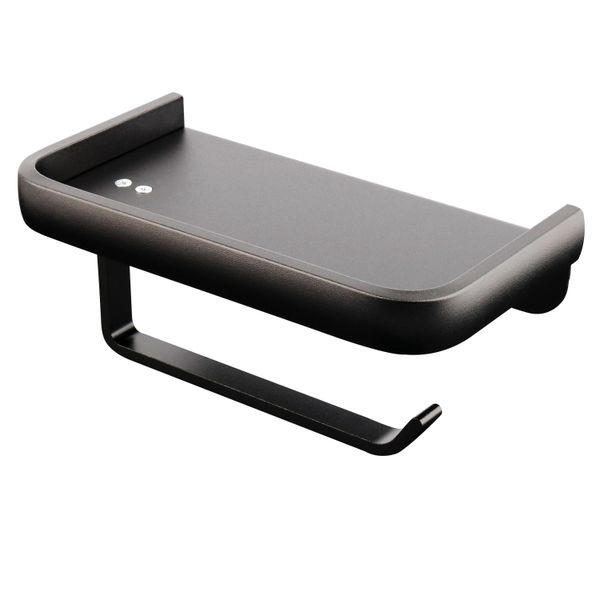 Toilet Paper Holder with Shelf Aluminium Wall Mounted Tissue Roll Holder