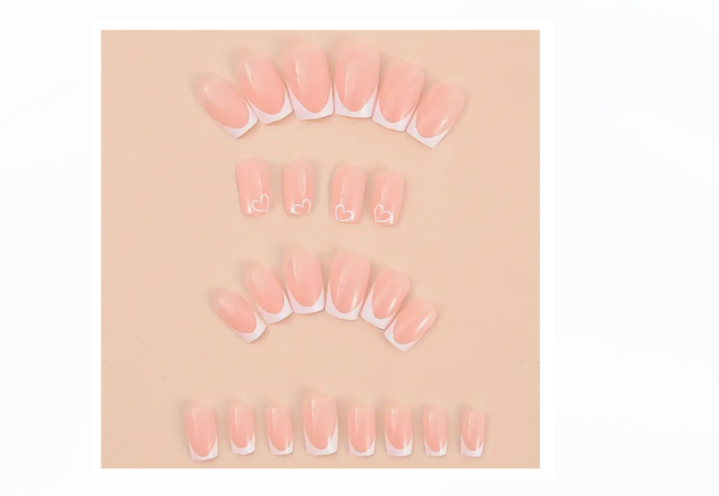24pcs Minimalist Style Medium Square Nails