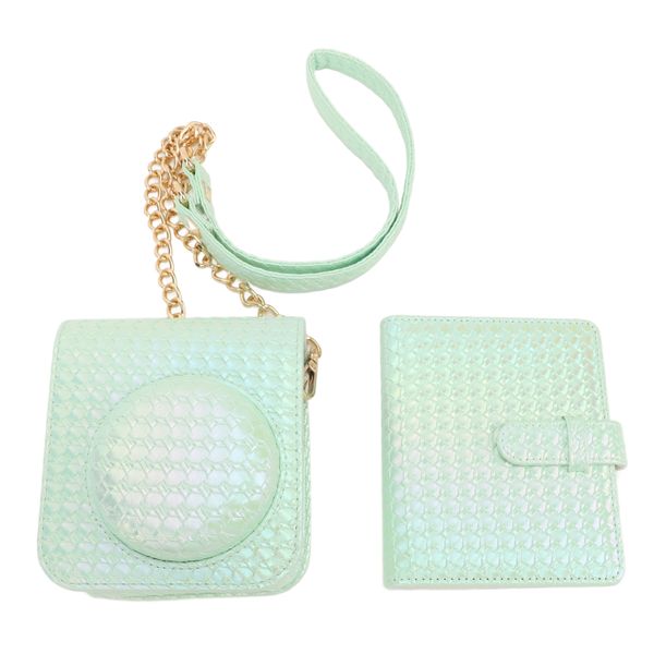 Green PU case with album for Mini 12