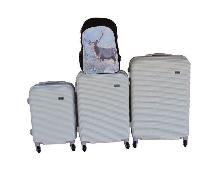 School Backpack - Stag Deer Print &amp; Multi-Compartment with 3-Piece Luggage