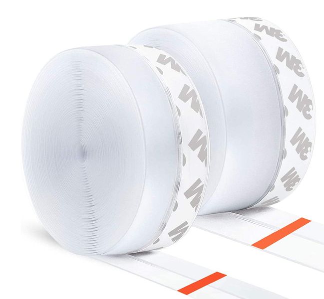 Self Adhesive Doors and Windows Silicon Insulating Strip - 2 Rolls 12 Foot