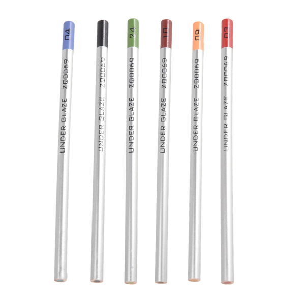 6Pcs Underglaze Pencils For Pottery For Decorating Fused Glass