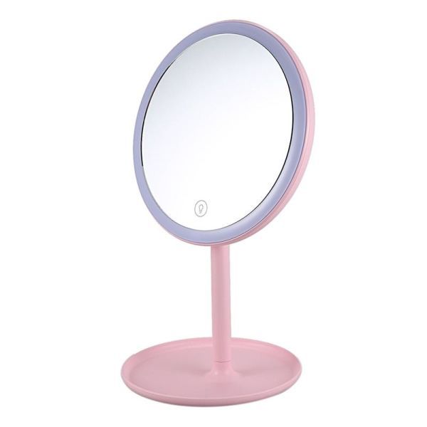 360 Degrees Adjustable LED Beauty Cosmetic Mirror - Pink