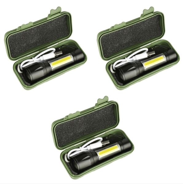 3 Flashlights - Mini USB Rechargeable Flashlight