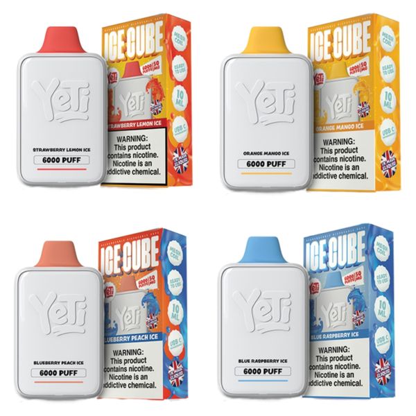 Yeti Ice Cube 6000 Puff Disposable Vape - Chilly (Pack of 4)