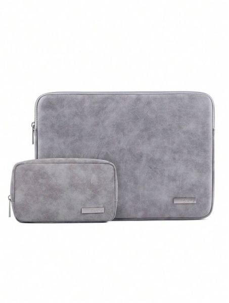 13 - 13.9 Inches Waterproof Laptop Sleeve Compatible with MacBook Air/Pro - PU -Grey