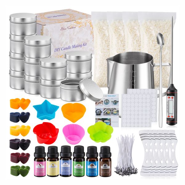 257pcs DIY Aromatherapy Candle Making Kit with Soy Wax &amp;Tins &amp; Oil &amp; Tools