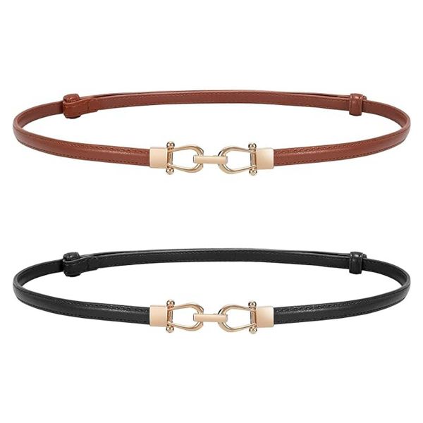 Women's Thin Elastic Belt for Dresses, Thin Retro Stretch Waist Belt
