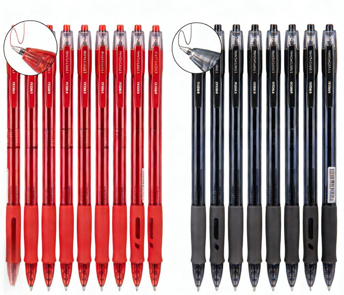Deli Retractable Gel Pens, 24-Piece Set for Students and Office Use